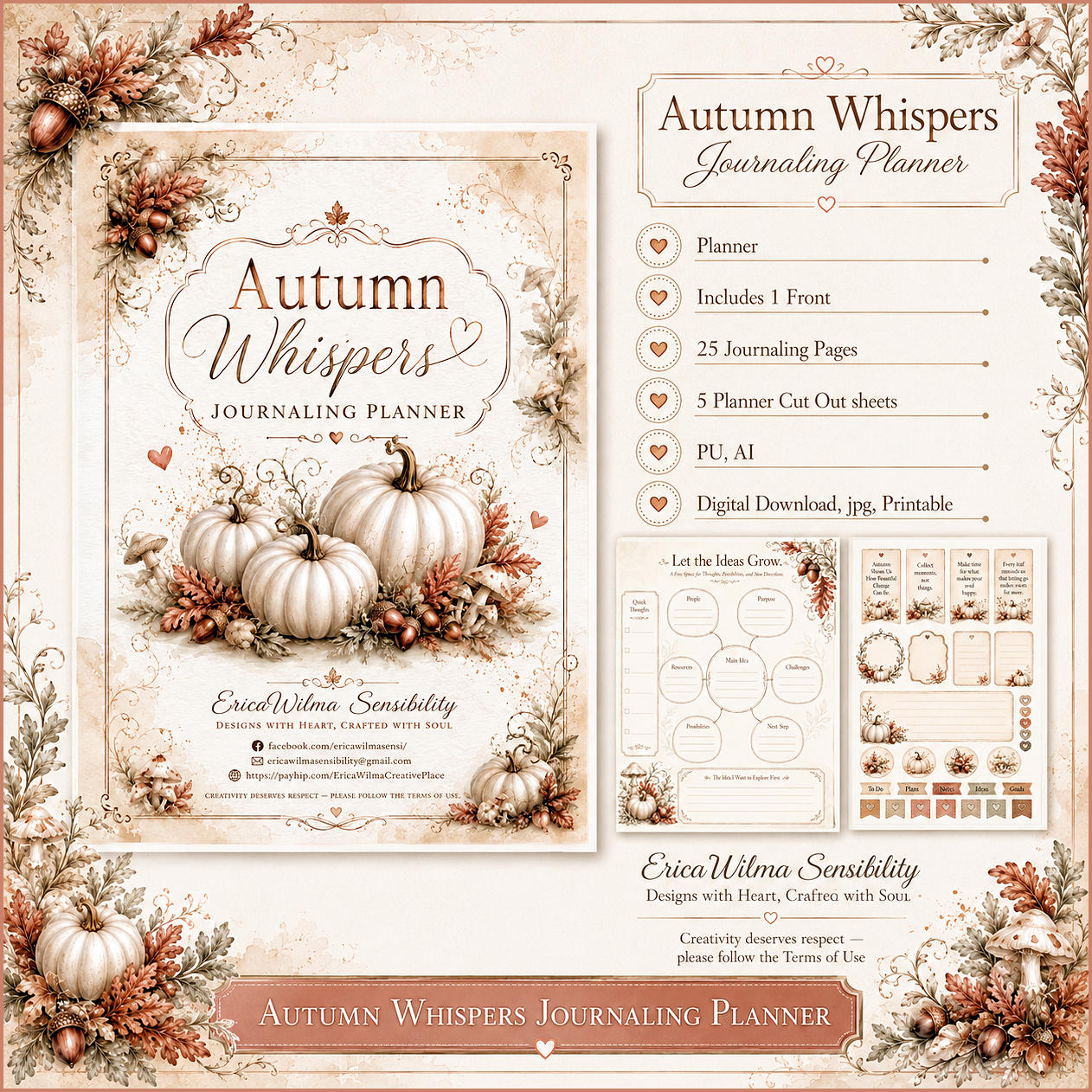 (image for) EW AI Autumn Whispers - Journaling Planner 2026